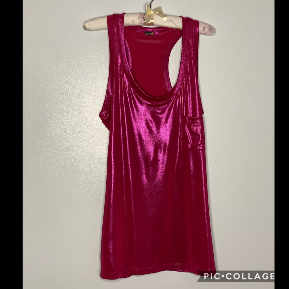 Magenta Metallic tank. Gently used.